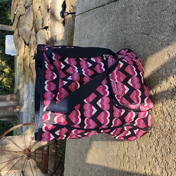 Roxy Heart Open Top File Bag Pink, Blue, White Large - Picture 1 of 7